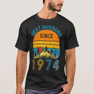 Camiseta Mejor Esposo desde 1974 48º Aniversario Boda V