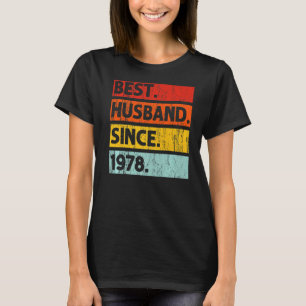 Camiseta Mejor Esposo Desde 1978 44 Años 44º Boda Anni