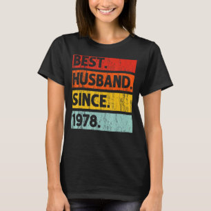Camiseta Mejor Esposo Desde 1978 44 Años 44º Boda Anni