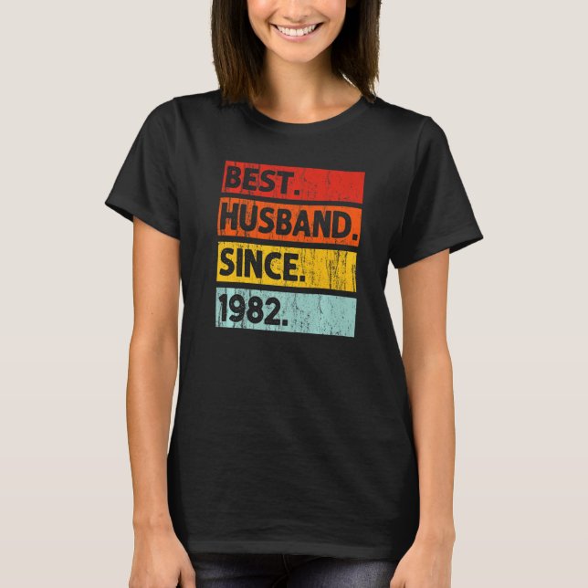 Camiseta Mejor Esposo desde 1982 40 Años 40 Boda Anni (Anverso)