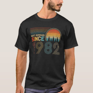 Camiseta Mejor Esposo Desde 1982 Cute 40 Anímetros Bodas