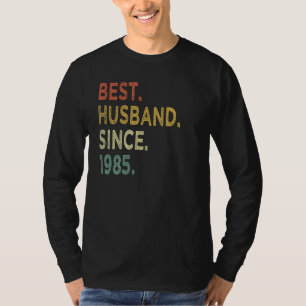 Camiseta Mejor Esposo desde 1985 37º Aniversario del Boda