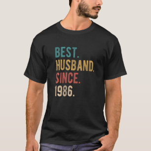 Camiseta Mejor Esposo desde 1986 36º Aniversario Boda F