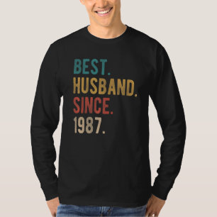 Camiseta Mejor Esposo desde 1987 35º Aniversario Boda F