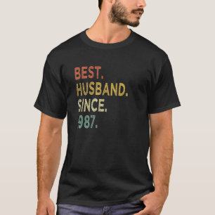 Camiseta Mejor Esposo desde 1987 Aniversario del 35º Boda