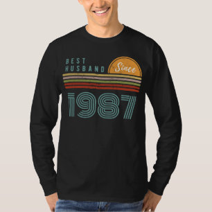 Camiseta Mejor Esposo desde 1987 Gracioso Tee - Regalo idea