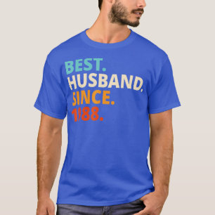 Camiseta Mejor Esposo desde 1988 34º aniversario del boda