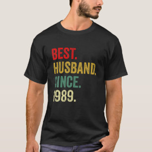 Camiseta Mejor Esposo Desde 1989 33º Aniversario Boda