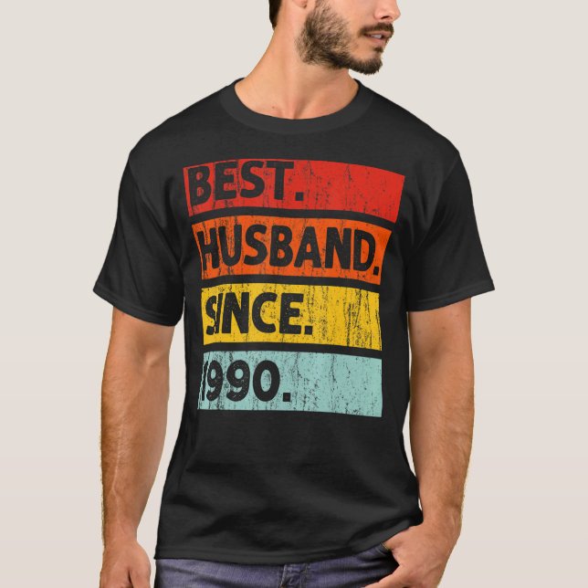 Camiseta Mejor Esposo Desde 1990 32 Años 32º Boda Anni (Anverso)