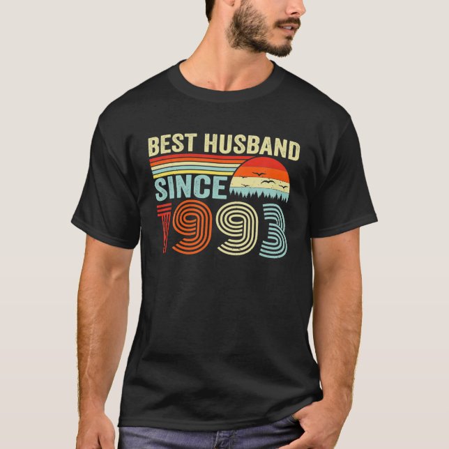 Camiseta Mejor Esposo desde 1993 29º Aniversario Boda (Anverso)