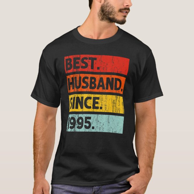 Camiseta Mejor Esposo Desde 1995 27 Años 27 Boda Anni (Anverso)