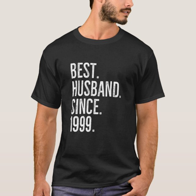 Camiseta Mejor Esposo Desde 1999 Boda De Pareja Épica Anniv (Anverso)