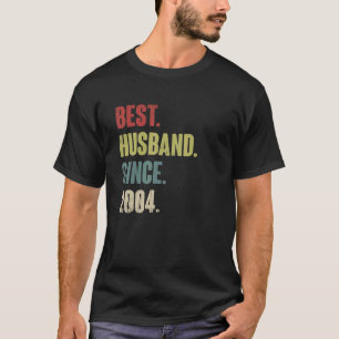 Camiseta Mejor Esposo desde 2004 18º Aniversario Boda R