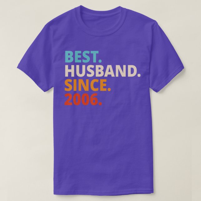 Camiseta Mejor Esposo desde 2006 16º aniversario del boda (Diseño del anverso)