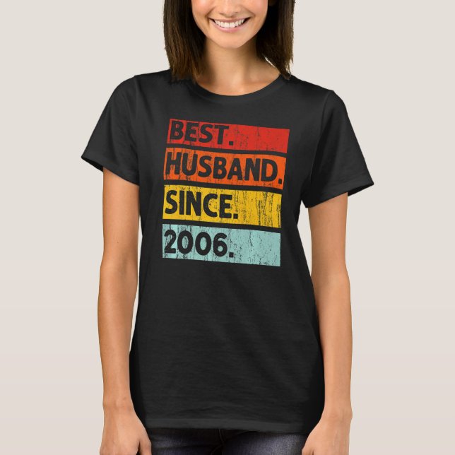 Camiseta Mejor Esposo Desde 2006 16 Años 16º Boda Anni (Anverso)