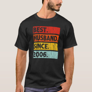 Camiseta Mejor Esposo Desde 2006 16 Años 16º Boda Anni