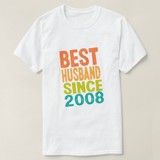 Camiseta Mejor Esposo Desde 2008 (Diseño del anverso)