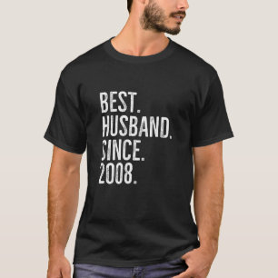 Camiseta Mejor Esposo Desde 2008 Boda De Pareja Épica Anniv