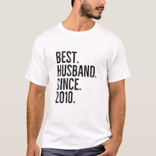 Camiseta Mejor Esposo Desde 2010 Boda De Pareja Épica Anniv
