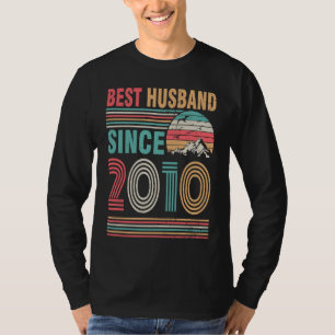 Camiseta Mejor esposo desde 2010 Esposa feliz Novia Novio B