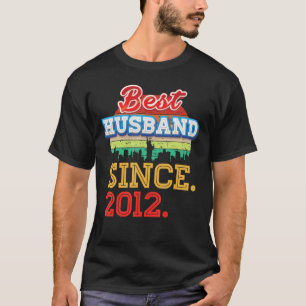 Camiseta Mejor Esposo desde 2012 10º Aniversario Boda 1