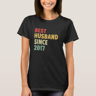 Camiseta Mejor Esposo desde 2017 Funny Boda Aniversario