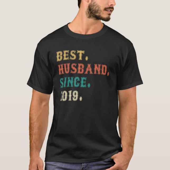 Camiseta Mejor Esposo desde 2019 3er Aniversario Boda 3 (Anverso)