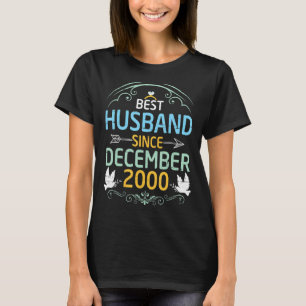 Camiseta Mejor Esposo Desde Diciembre De 2000 Boda Marry Hu