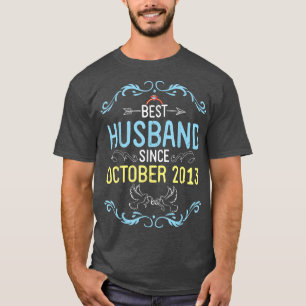Camiseta Mejor esposo desde octubre de 2013 Feliz boda