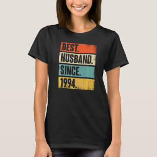 Camiseta Mejor Esposo Retro Desde 1994 28º Anivers Boda