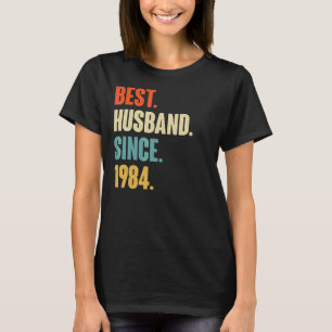 Camiseta Mejor Esposo Vintage Desde 1984 38ª Anive Boda