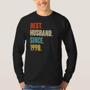 Camiseta Mejor Esposo Vintage desde 1990 32ª Anive Boda