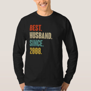 Camiseta Mejor Esposo Vintage desde 2008 14ª Anive Boda