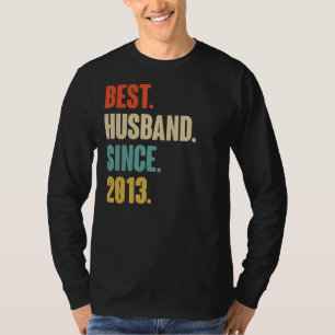 Camiseta Mejor Esposo Vintage desde 2013 Noveno Aniver Boda