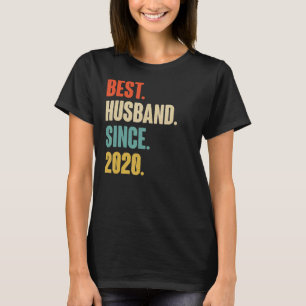 Camiseta Mejor Esposo Vintage desde 2020 Segundo Aniver Bod