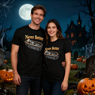 Camiseta Mejor esqueleto de Halloween en diseño de ataúd