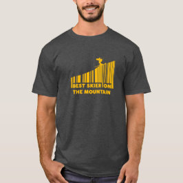 Camiseta Mejor Esquiador Del Diseño De Código De Barras De 