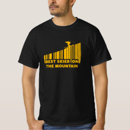 Camiseta Mejor Esquiador Del Diseño De Código De Barras De 