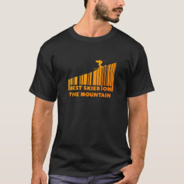 Camiseta Mejor Esquiador Del Diseño De Código De Barras De 