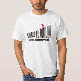Camiseta Mejor Esquiador Del Diseño De Código De Barras De 