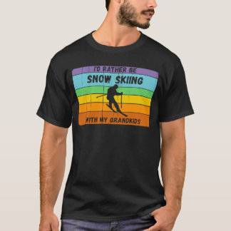 Camiseta Mejor Esquiar De Nieve Con Nietos Vintage Nieve