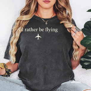 Camiseta Mejor Estar Volando Gráfico de Avión