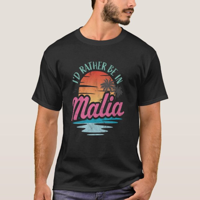 Camiseta Mejor estaría en Malia (Anverso)