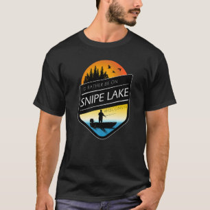 Camiseta Mejor Estaría En Snipe Lake Wisconsin Pescando