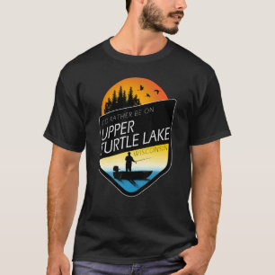 Camiseta Mejor Estaría En Upper Turtle Lake Wisconsin Pesca