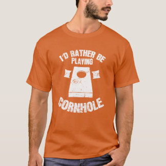 Camiseta Mejor estaría jugando Cornhole Game regalo familia