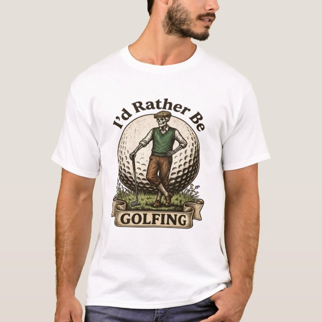 Camiseta Mejor estaría jugando golf (Anverso)