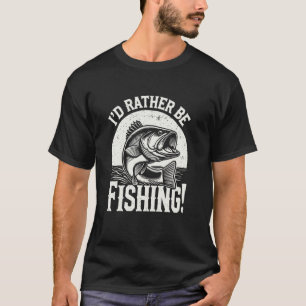 Camiseta Mejor Estaría Pescando Amante Divertido de la Pesc
