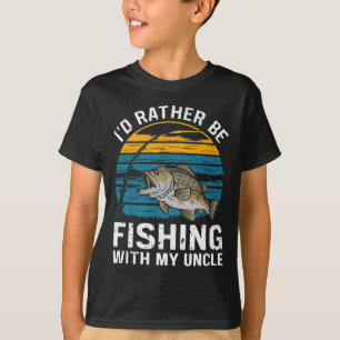 Camiseta Mejor Estaría Pescando Con Mi Tío 