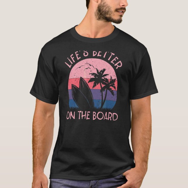 Camiseta Mejor Estilo Surf De Verano Lifeu2019s En La Placa (Anverso)